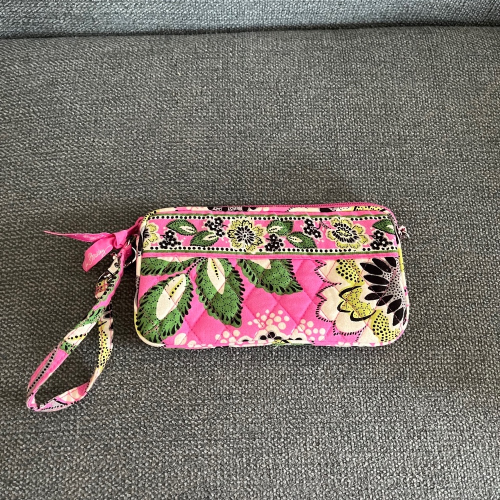Vera Bradley Priscilla Pink Wristlet